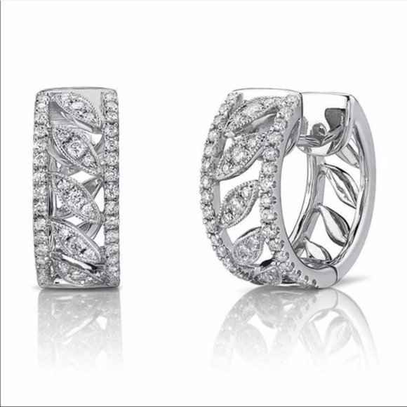 Jewelry - New Women Luxury 925Silver Bridal Diamond Earrings